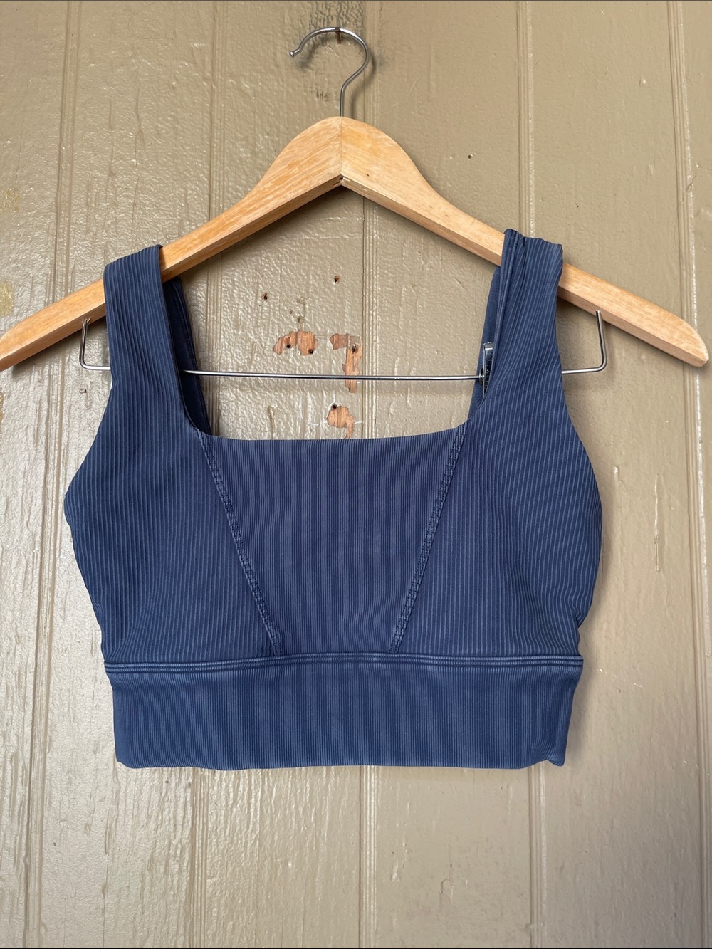 Lorna Jane Women’s Ribbed Square-Neck Crop Tank Top - Navy Size XS